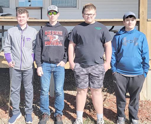 Members of the 2023 HTRS/Pawnee City Golf Team are from left: Isaac Seitz, Justin Pierce, River McNeely, Carson Refsdal. Not pictured: Bryson Horst.