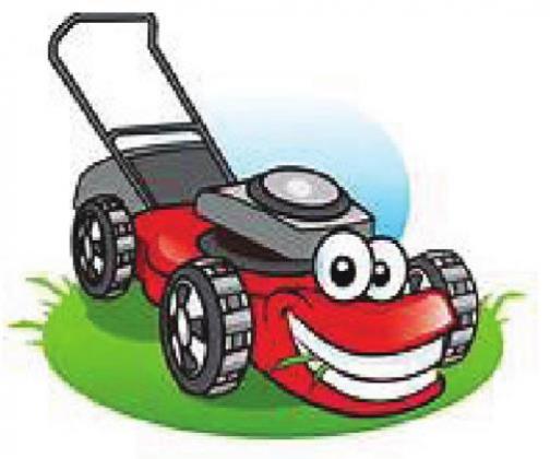 Mowing the lawn