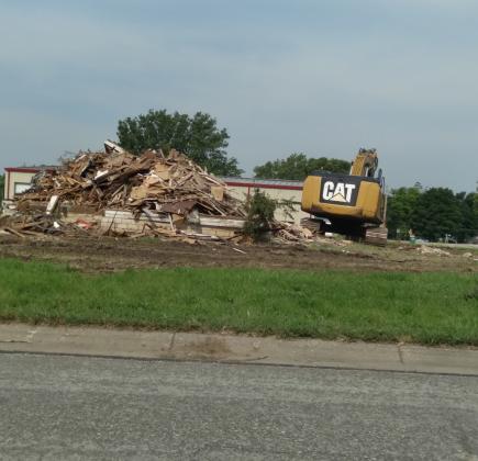 The house at 14th and G Street has been demolished to make way for a parking lot for the new fire hall.