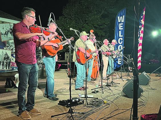 The Sandy Creek Pickers bluegrass band at the historic Table Rock bandstand in 2024. They return at the end of the 2025 season.