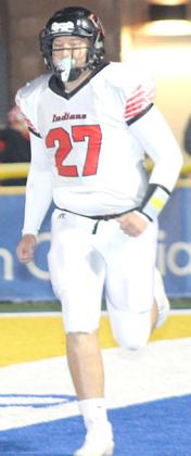 Pawnee City’s Joey Marteney gets announced in the 2022 Class D6 State Championship game. Paula Jasa/Republican