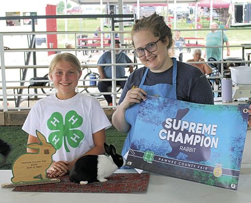 Katherine Wist- Champion Fancy Breed Rabbit, Supreme Champion Rabbit, Best in Barn. Sheridan Hinirchsen, Rabbit Judge