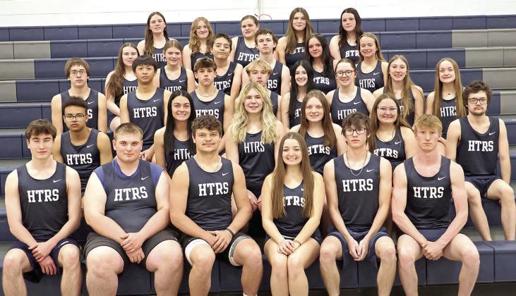 Members of the 2025 Humboldt Table Rock Steinauer Track team are front