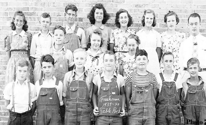 Bib overalls in the freshman Table Rock class of 1939-40