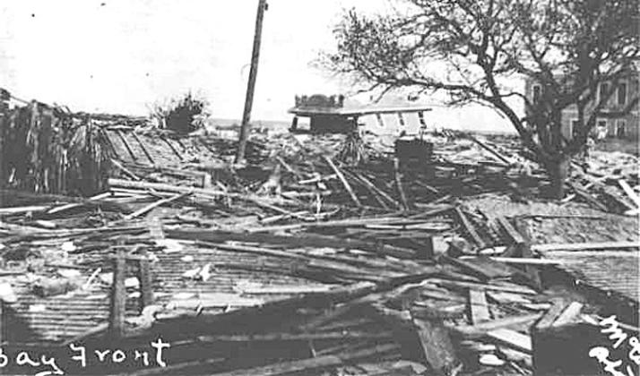 Above: Devastation at the bay front neighborhood, Denver Post