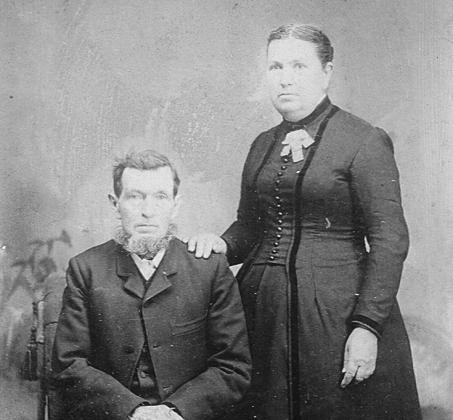 Above: J. D. and Mary Longwell. When they married after the deaths of their first spouses, each had a son. J. D. had Art and Mary had Dorr.