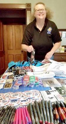 Suz Ellis with some of the packages going out to Table Rock Class of 1970.