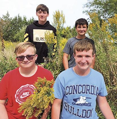 Area 6 Range Judging Junior Division Runner-Up team from Lewiston. Back row: Braxton Houseman and Colter Steinacher. Front: Camden Swendener and Grady Weyers.