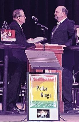 Greg Blecha receives Hall of Fame plaque