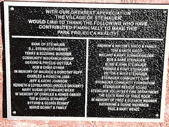 The new plaques in Steinauer