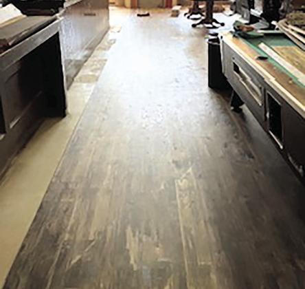 The before and after renovation of the floor in Willard's Tavern Photos courtesy of Heidi Koster