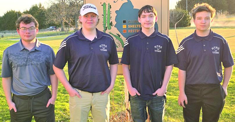 Members of the 2024 HTRS/Pawnee City Golf Team are from left: Isaac Seitz, Johnathan Koch, Grey Sherman, Carson Refsdal.