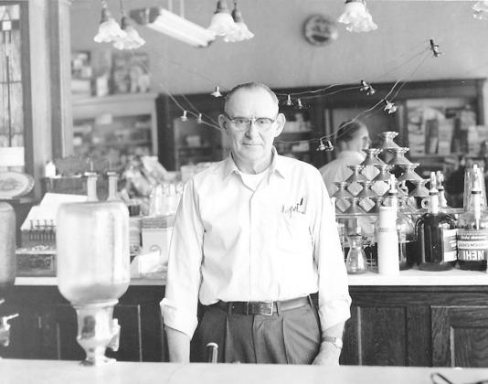 Above: Gordon in his sixties, at his soda fountain, serving up treats from 1961 to 1971. My favorite was a dip of cherry nut ice cream, which was served in a metal dish lined with a paper cone.