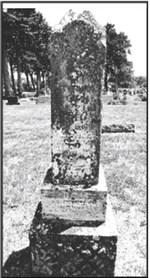 Above: The tombstone of Rev. Zenas Turman. Catherine lies next to him in an unmarked grave.