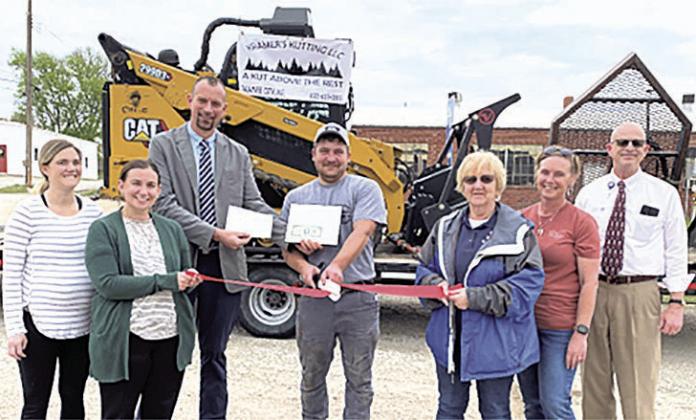 Pawnee City Chamber held a ribbon cutting for Kramer’s Kutting on April 24th. Pictured (L to R) with Chamber members: Amanda Niss, Cortney Johnson, Brian Rottinghaus, Dalton Kramer, Lola Seitz, Angie Hunt, and John Werner