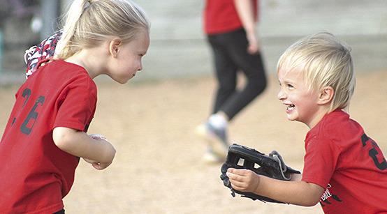 Playing ball in Pawnee City