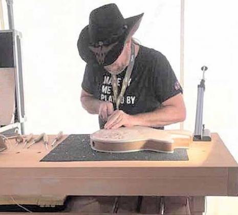 Rickie Hinrichsen at work for Gibson.