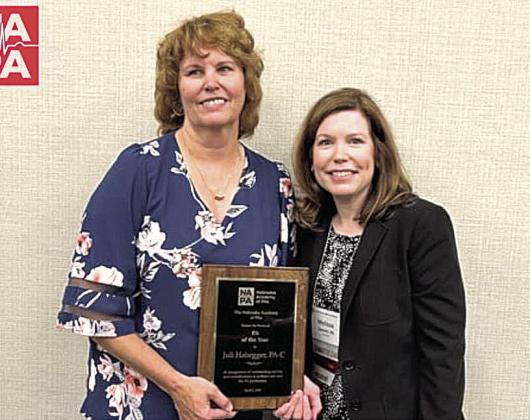 Juli received the Nebraska PA of the year award!