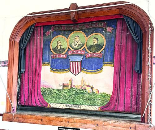 The proscenium (main) curtain