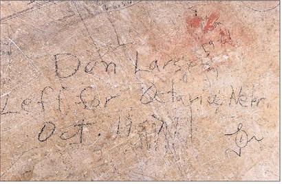“Dan Larsen left for Octavia Nebr. Oct. 1957” We are sure he was missed!