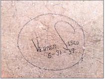 Vernon Sisco kept it short and sweet with just his name and the date