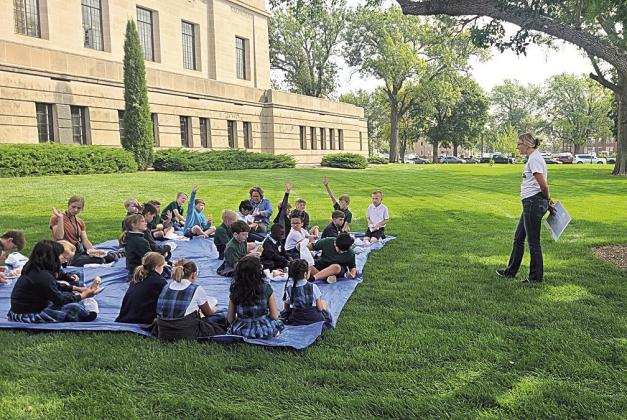 The Ag Sack Lunch Program’s Ag Ambassadors meet with the students and present educational information on the Nebraska Agriculture industry.