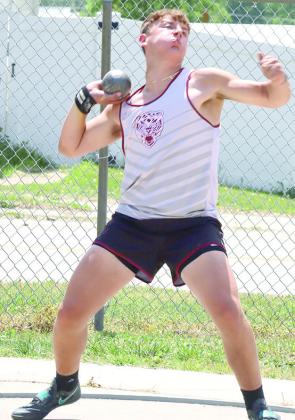 Lewiston’s Brock Janssen qualified in the boys’ Shot Put event with a toss of 46’9” for the bronze medal. Jasa/Republican