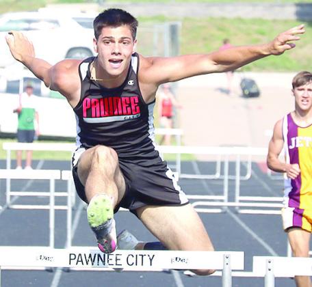 P.C.’s Anthony Kling was an additional qualifier in the boys’ 300 M. Hurdles and also won the High Jump. Jasa/Republican