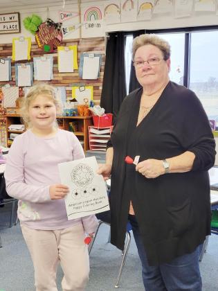Pawnee City 2nd grader
