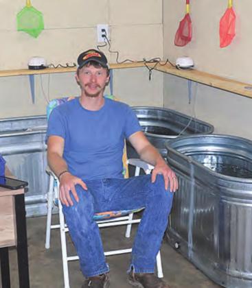 Kenneth Klepper inside his bait shop at 508 4th St. Pawnee City. Ray Kappel/Republican