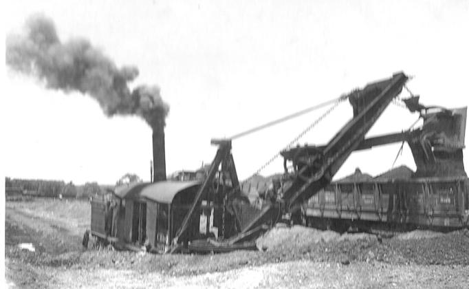 Above, the only known photo taken at the Table Rock gumbo ballast fields, which lay between the depot &amp;amp; the Nemaha. It is undated. The locomotive has a CB&amp;amp;Q sign on it but the rail line was Burlington &amp;amp; Missouri when gumbo burning began.