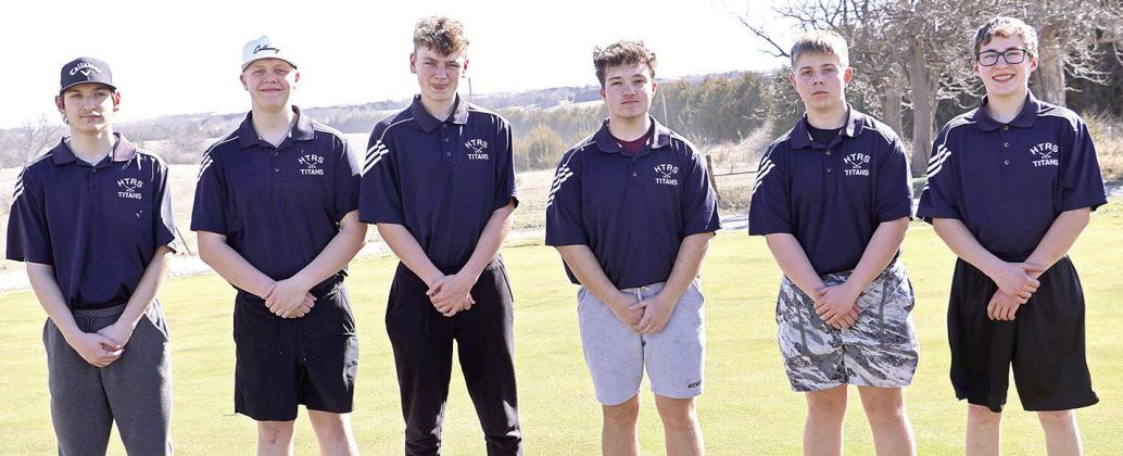 Members of the 2025 HTRS/Pawnee City Golf Team are from left: Grey Sherman, Jonathan Koch, Darius Bohling, Carson Refsdal, Josh Manning, Luke Hunzeker. Not pictured: Pawnee City golfers Jake Davis and Isaac Seitz.