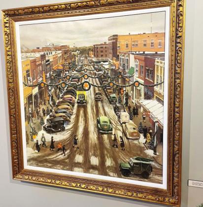 This is the Christmas in Falls City painting that made the cover of Saturday Evening Post.
