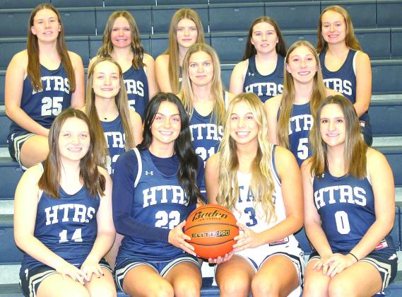 Members of the 2024-25 Humboldt Table Rock Steinauer Girls’ Basketball team are front, from left: Madison Bredemeier, Lillian Bowen, Laramie Glathar, Shayfer Cumro. Middle row: Grayson Sherman, Chloe Shupp, Makena Dunlap. Back row: PJ Howe, Kassi Kanel, Emerson Bredemeier, Eden Duryea, Eden Stewart. Not pictured: Elie Bstandig, Kenadi McClarnen, Colby Hedden.