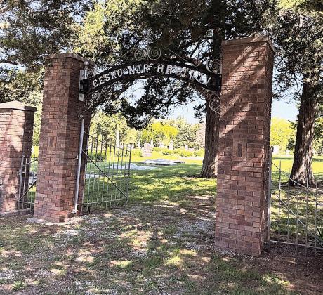 Czech Cemetery entrance Photo courtesy of Sharla Sitzman
