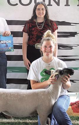 Delanye Currie, Champion Market Lamb, Champion Pen of 3 Market Lambs