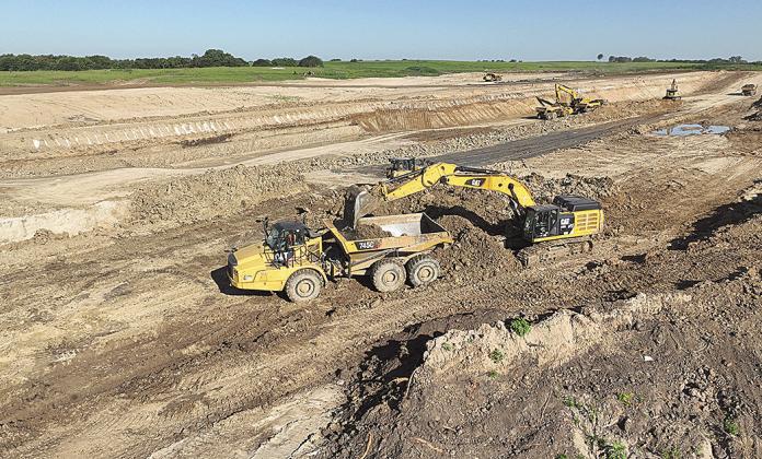 An aerial view of dirt being cleared from the site of the mine Photo courtesy of NioCorp
