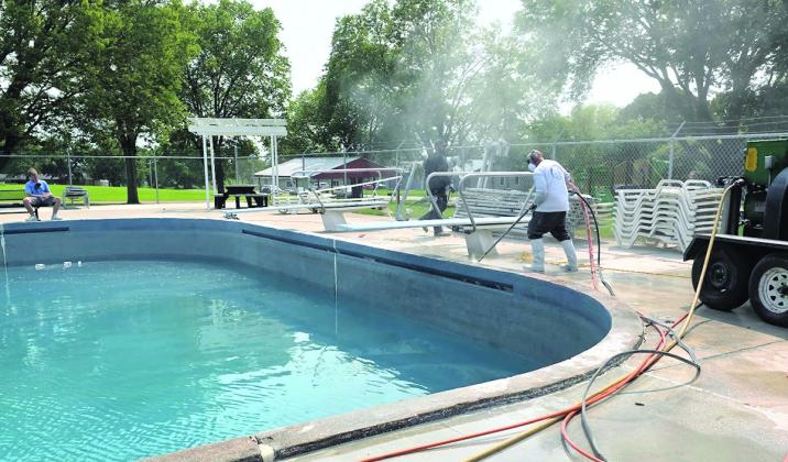 Pool Repairs Underway