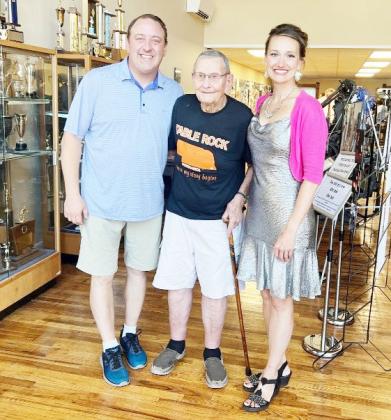 Ted Lange &amp;amp; Mollie B. with Edward Tomek of Omaha. Edward’s persistence got the ball rolling to bring the band to Table Rock, and he was a major sponsor.