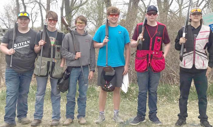Members of the P.C/HTRS’ Senior Trap Shooting team are from left, Levi Koch, William Vlcek, Gavin McHenry, Andrew Stalder, Colt McCLarnen and Dillion Lefler.