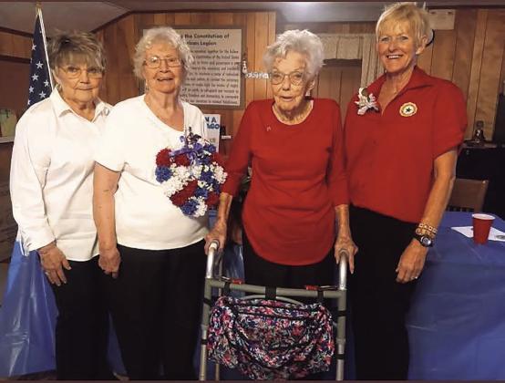 From left to right: Phyllis Ideus, Glee Price, Avis Collar, Bobbi Albers