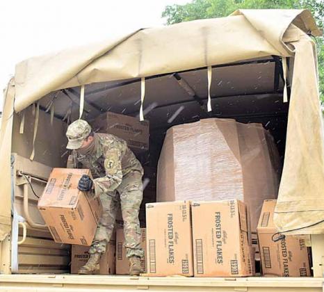 Guard in Steinauer for Food Bank
