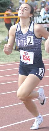 HTRS’ Lillian Bowen in the 400 M. Dash.