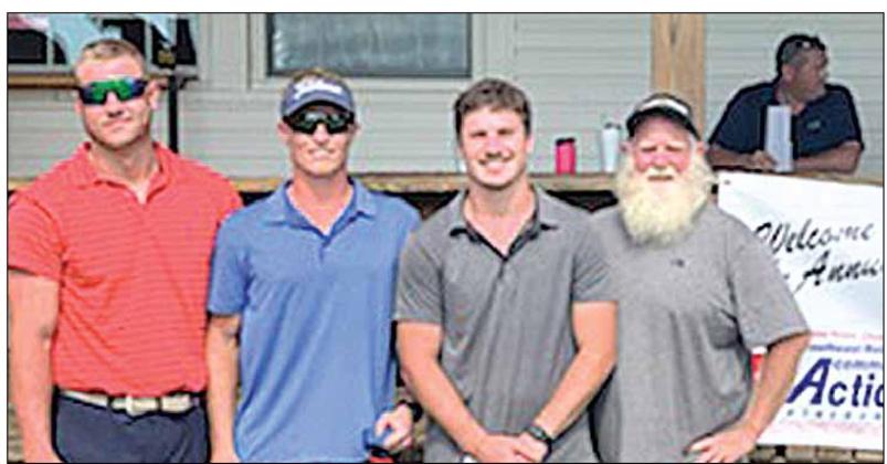 2nd Flight – 1st Place: Ahl Team (L to R: Jordan, Logan, Bladen, and Dennis) .