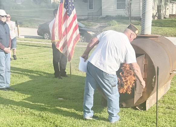 American Legion Disposes of Flags