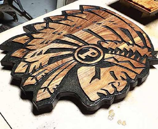 A beautiful Indian Head can be found in the high school