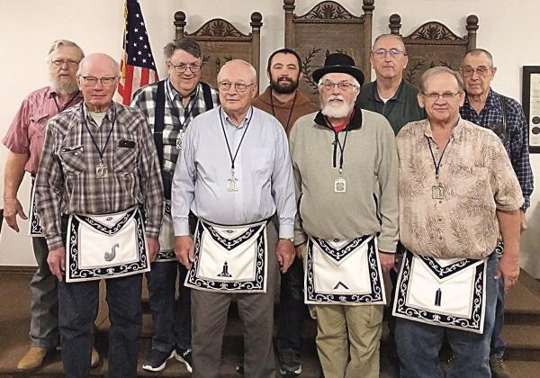 Fromt row, Daniel Boellstorff, Ron Leitschuck, Charlie Hatfield, Jerry Vrtiska; back row, Ed Raper, Ray Kappel, Kent Niss, Leonard Steiner, Gary Bedea. Photo by Ric Helms
