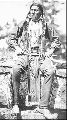 Chief Spotted Horse of the Pawnee circa 1875, a few years after he invited Zenas to preach