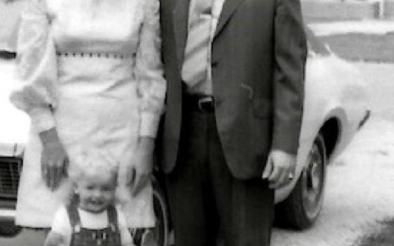 Bob &amp; Jane Patterson with son Rob back then, shared by Bob