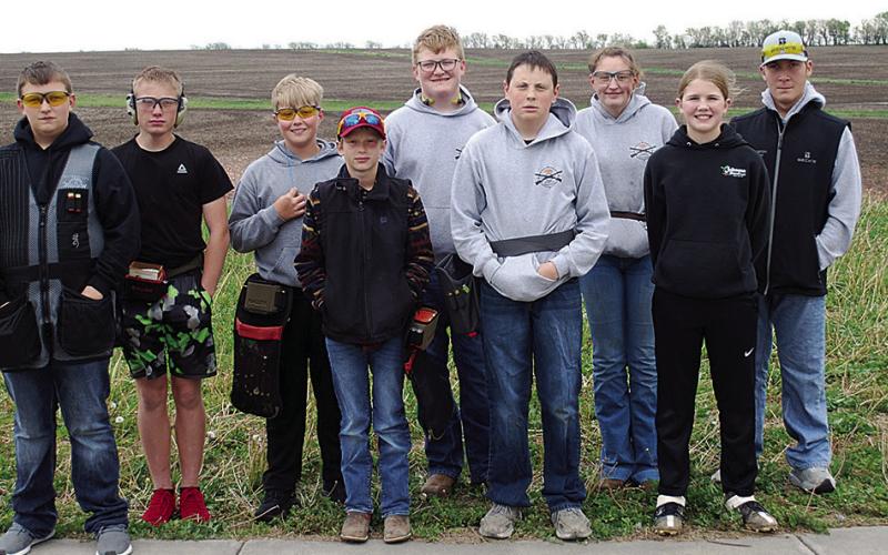 Left to right: Tucker Sporhase Jason Cumley Jace Rauner Cole Cumley Kohen Vetrovsky Waylon Strathman Amelia Strathman Abby Johnson Layne Johnson Not pictured Elise DeJonge Photo courtesy of Mary Moser